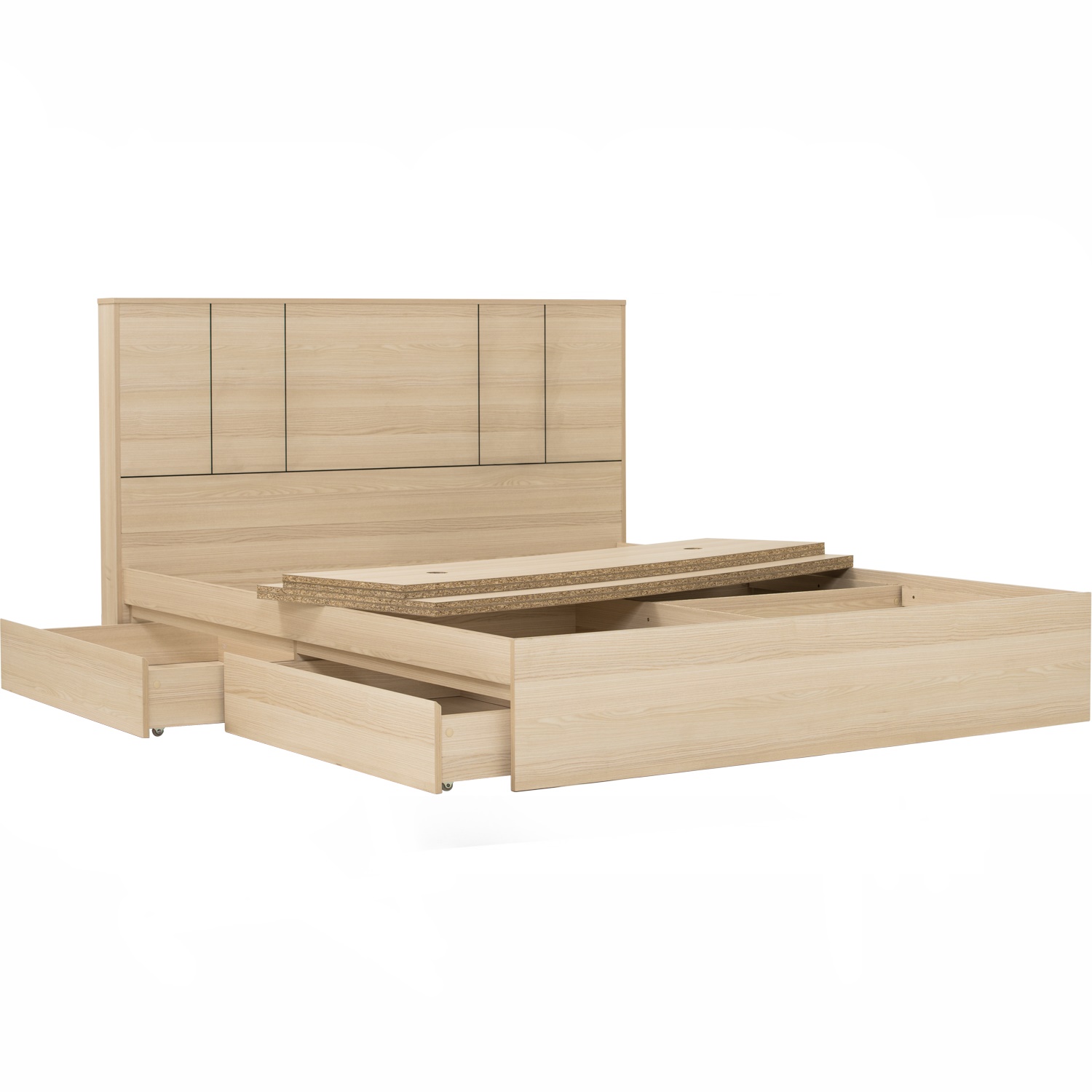 Harrington Queen Bed With Storage With 1900MM Side Rail